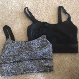 Two Lululemon Sports Bras (Size 2)